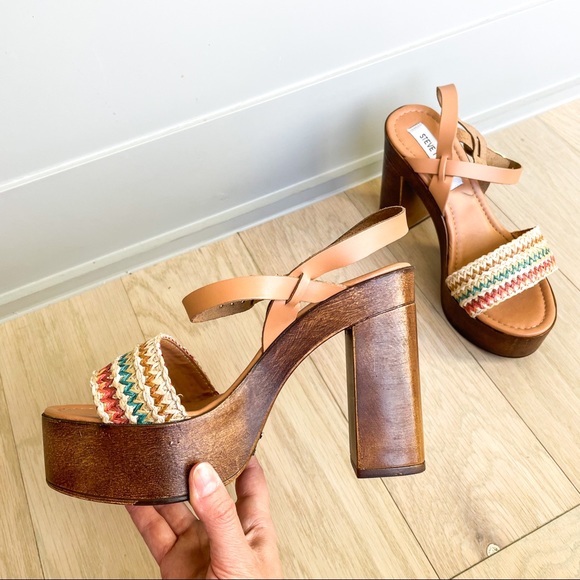 Steve Madden Laurisa Multi Raff Platform Sandals - Picture 3 of 8